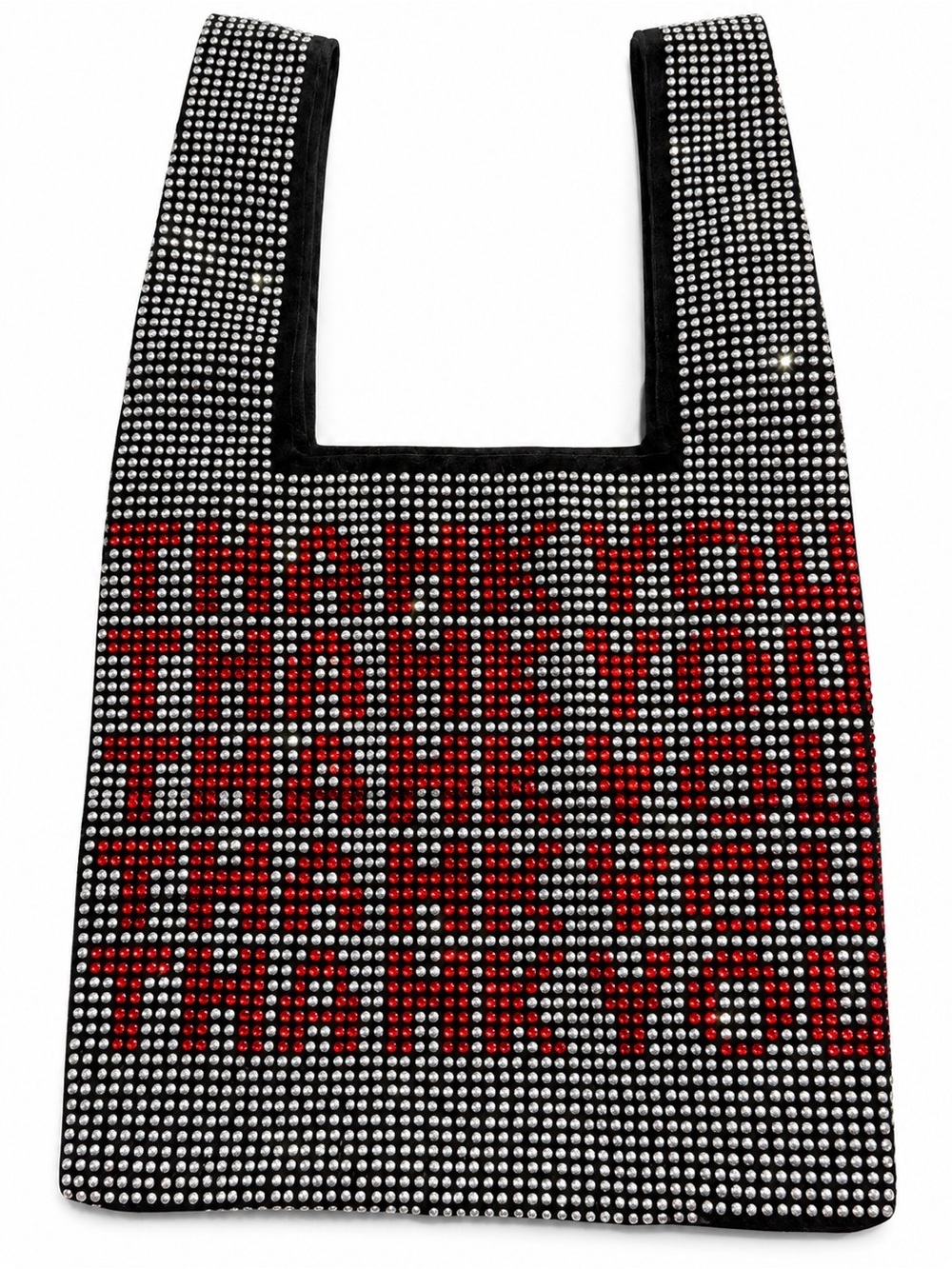 Thank You Rhinestone Statement Tote Bag Y2K Crystal Grocery Purse